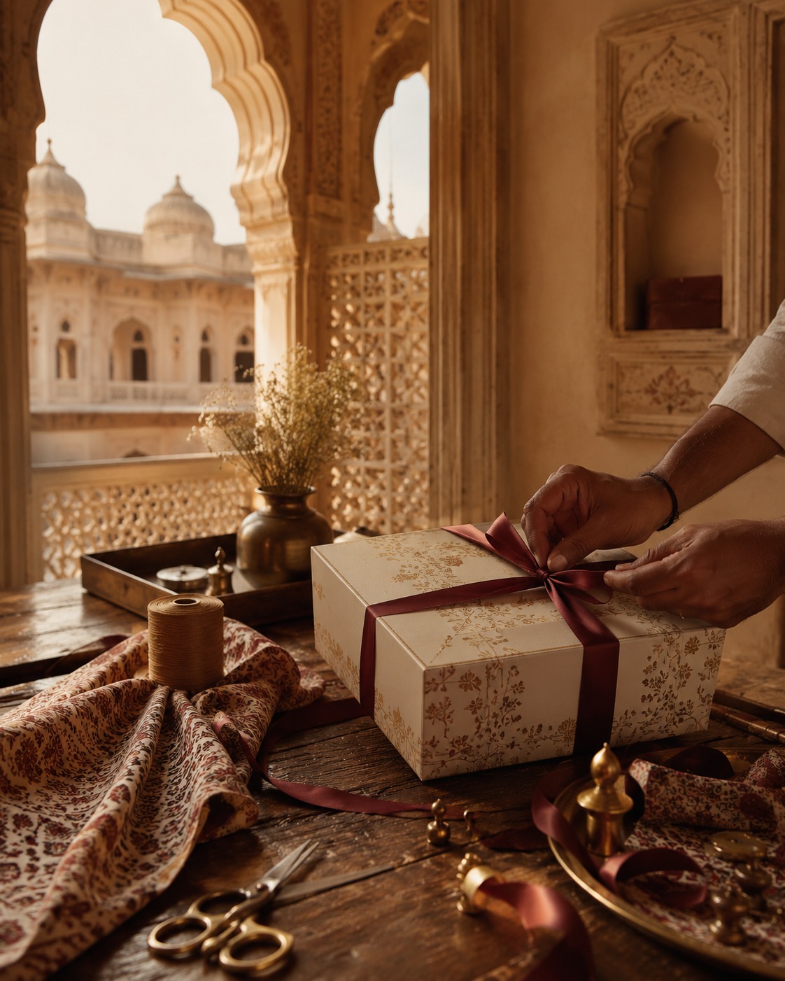 Aabho atelier — craftsperson at work